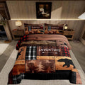 Feelyou Bear Deer Bedding Set King Size - Soft Wildlife Comforter