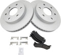 TRQ Front Metallic Brake Pad & Coated Rotor Kit w/Fluids - Direct Fit