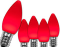 25 Pack OptiCore C7 LED Christmas Light Bulbs - Red Smooth
