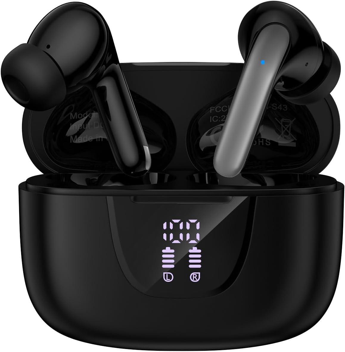 HOOTEK Wireless Earbuds - 60H Playback, Deep Bass, IPX7 Waterproof