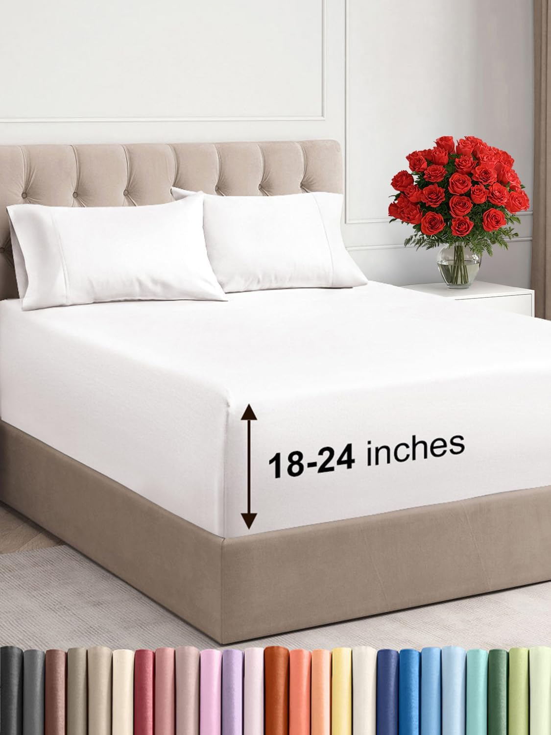 Extra Deep Pocket Queen Sheet Set - Soft & Breathable Luxury