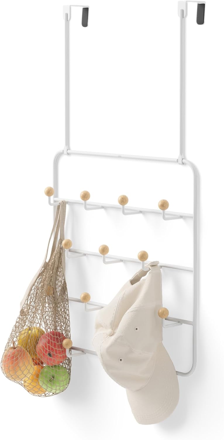 Umbra Estique Over The Door Coat Rack for Coats and Bags