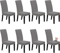 Easy-Going Dining Chair Covers Set of 8 - Stretch Parsons Slipcovers