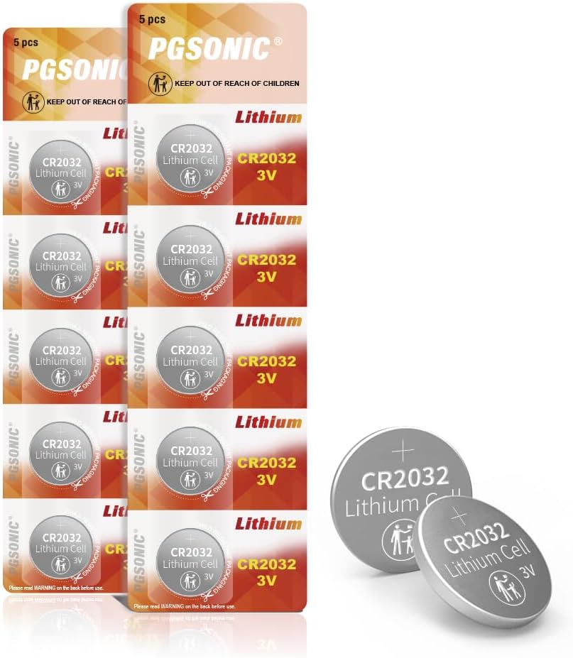 PGSONIC CR2032 3V Lithium Battery x10: AirTag & More