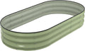 Raised Garden Bed Kit 6x3x1 ft Galvanized Planter Box - Durable Oval