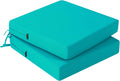 Outdoor Chair Cushions Set of 2 - Waterproof 22 x 22 Peacock Blue
