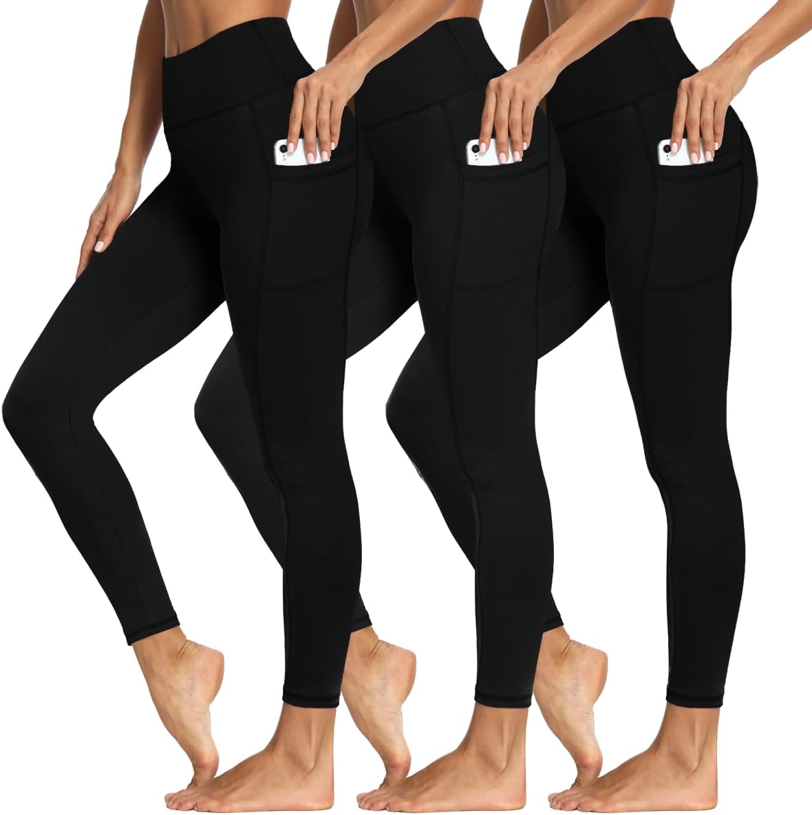 High Waisted Leggings for Women - Soft Athletic Tummy Control