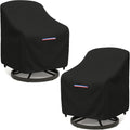 Outdoor Patio Chair Covers Waterproof 33 x 35 x 38.5 in - 2-Pack Black