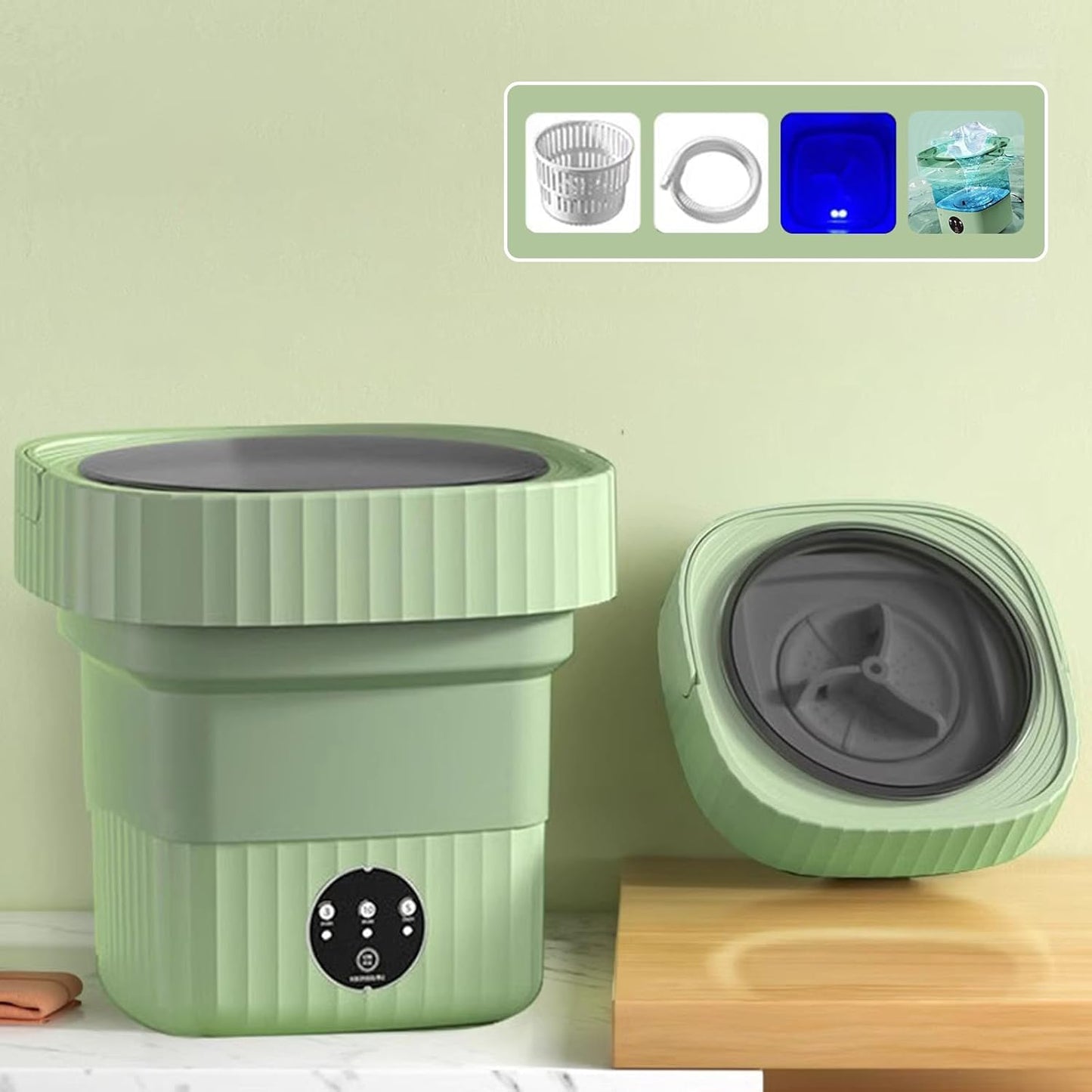 Compact Portable Washing Machine - Perfect for Dorms!