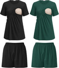 Ekouaer 2 Pack Women's Nursing Pajamas Set - Double Layer Comfort our