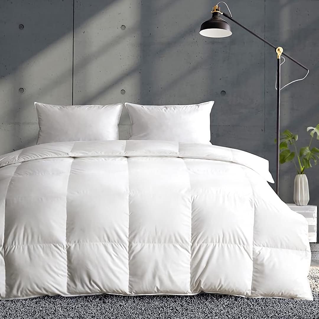 APSMILE Fluffy Down Fiber Comforter King Size for Warm Weather