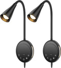 LED Wall Mount Reading Light - Focused Bedside Reading Light with USB