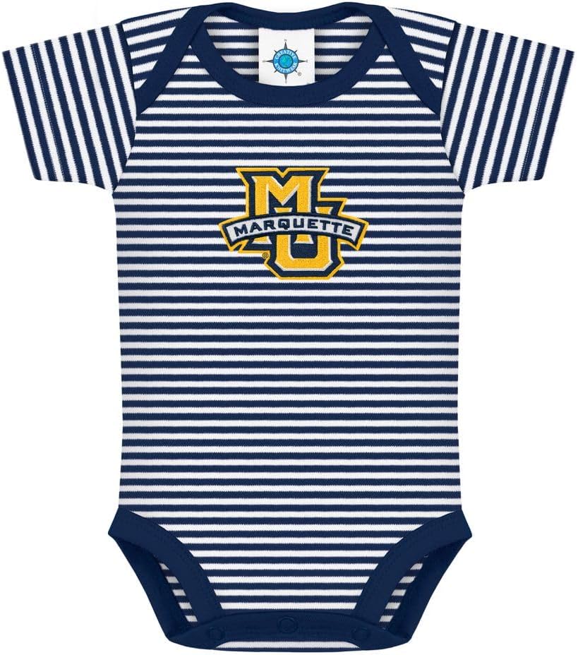 Creative Knitwear NCAA Infant Striped Bodysuit for Baby Fans