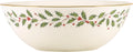 Holiday Serving Bowl with 24K Gold Trim - Festive Ivory Porcelain