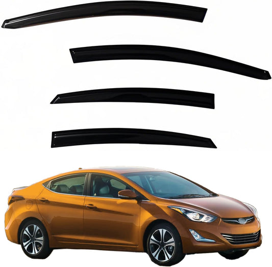 Window Visors Rain Guards for 2011-2016 Elantra Sedan Models