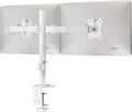 Dual Monitor Mount for Desk - Adjustable Tilt and Swivel Arms