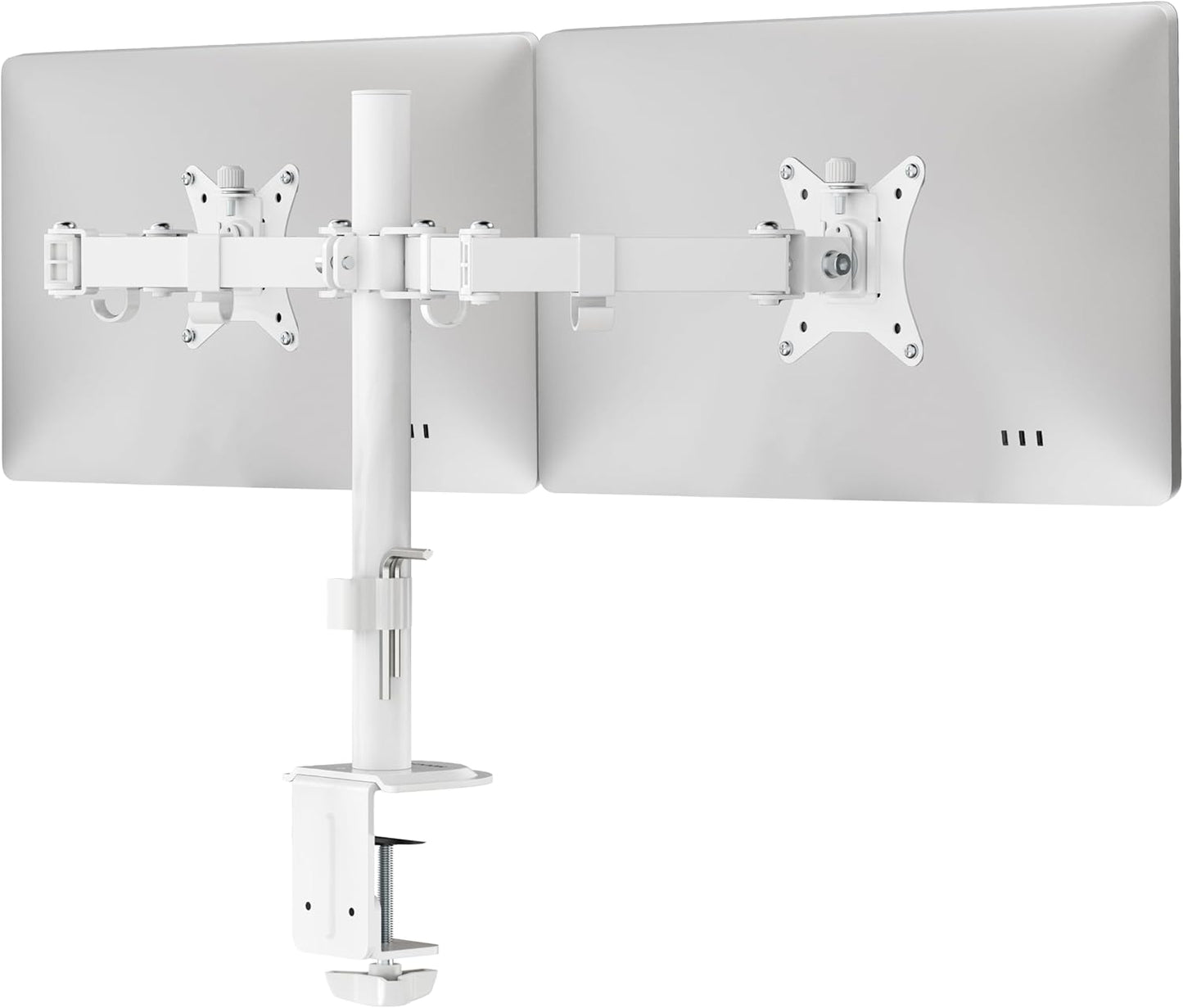 Dual Monitor Mount for Desk - Adjustable Tilt and Swivel Arms