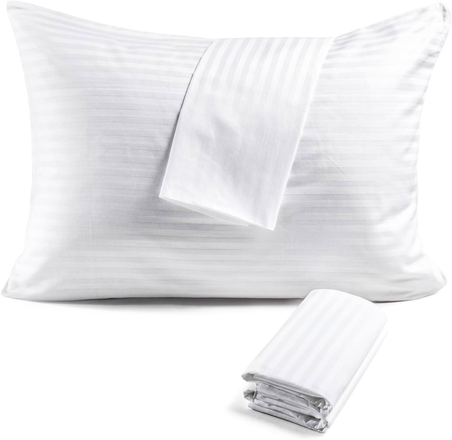 600TC Cotton Pillow Protectors for King Size Pillows, 6 Pack