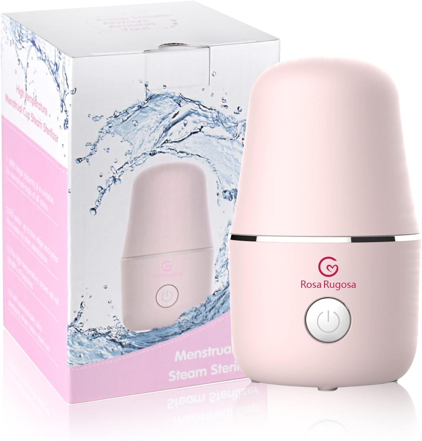 Rosa Rugosa Menstrual Cup Sterilizer: 3-in-1 Clean, Dry, Store - Leak-Free & 99.9% Germ Elimination