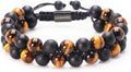 Premium Tiger Eye Bracelet Gift for Men - Protective Black Onyx