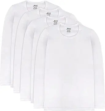 Brix Boys' Long Sleeve Tees - Soft Cotton Crewneck 4-pk Shirts