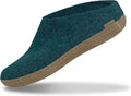 Glerups 100% Wool Mix Slipper with Leather Sole - Unisex Slip-on Shoes