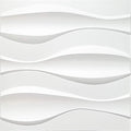 Art3d 19.7 in x 19.7 in Wall Panel Wave - Matte White Accent