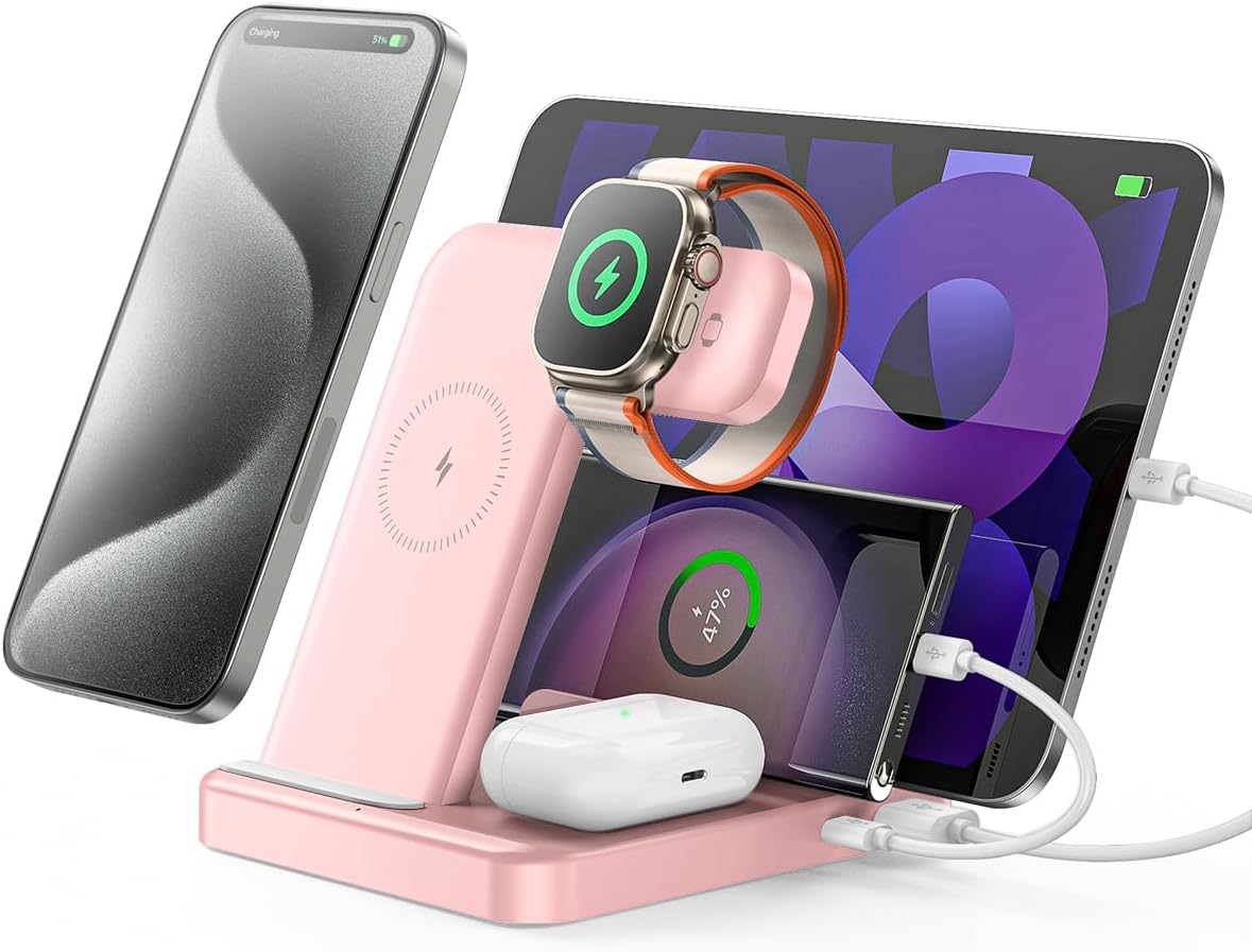 5-in-1 Charging Station for iPhones, iPads, and Apple Watch