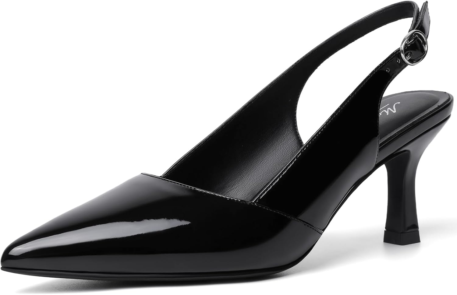 Mostrin Kitten Heels for Women Slingback Closed Toe Pumps