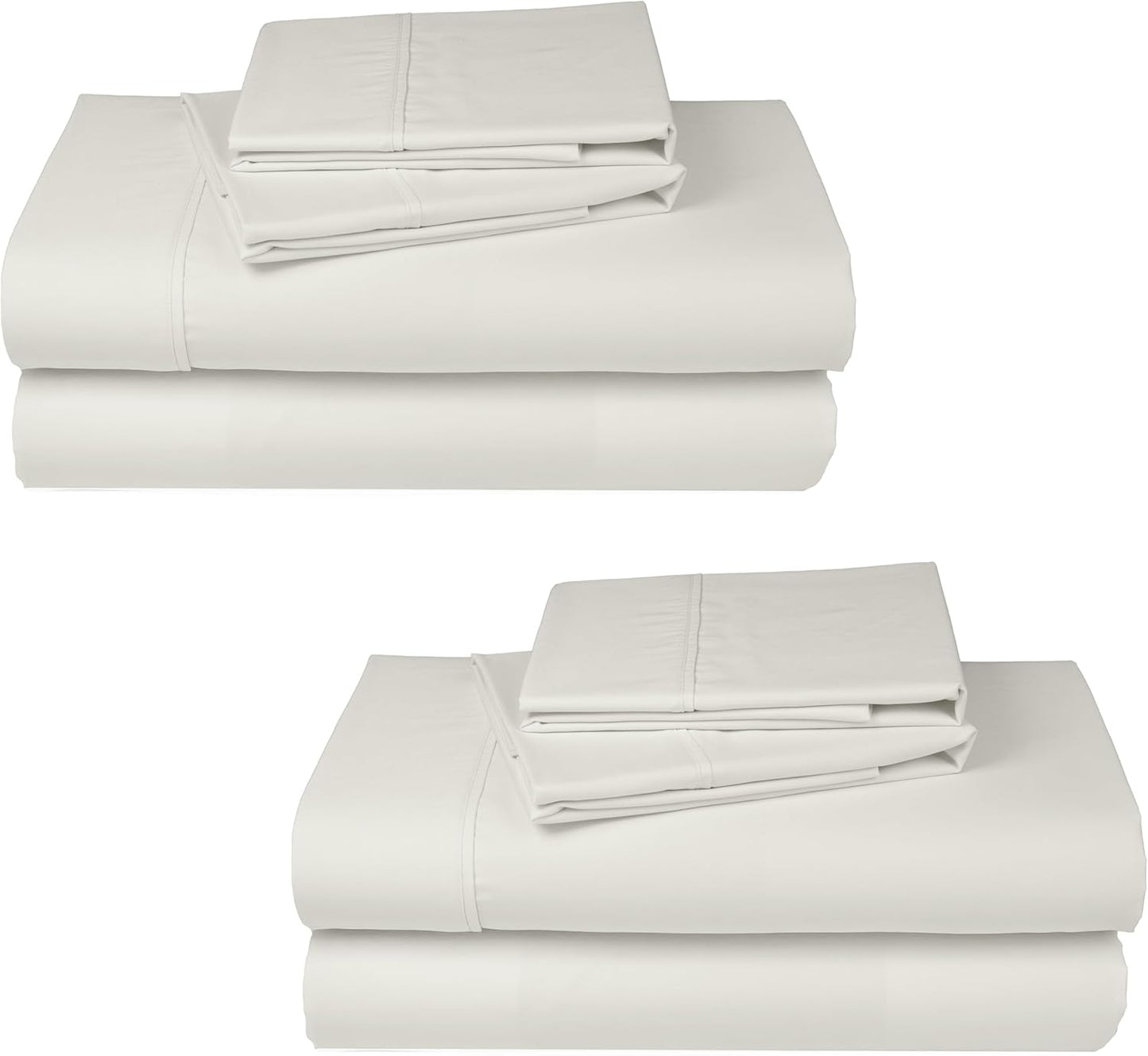 Full Size 2-Pack 100% Cotton Sateen 400 Thread Count Sheets Set