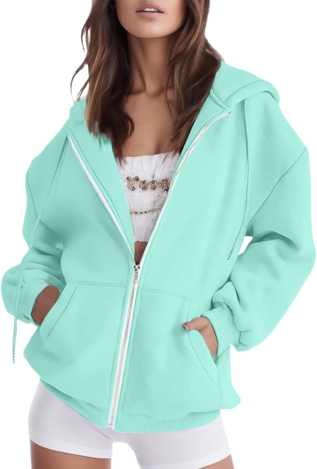 2024 Women's Cozy Zip Up Hoodie
