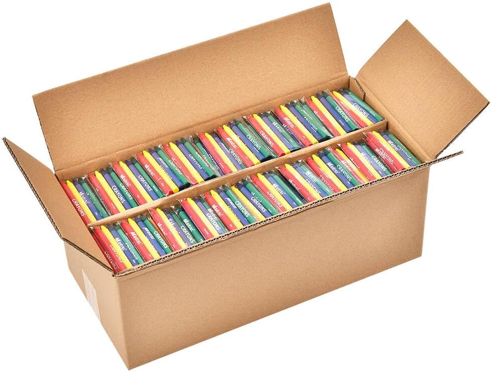 Madisi Crayons Bulk Pack for Classroom Use, 1600 Count