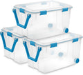 Gasket Storage Box 3-Pack 120 Quart - Weather-Resistant Organizer