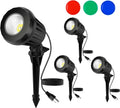 Halloween Spotlight Outdoor RGB Warm White LED Spot Lights - 4 Pack