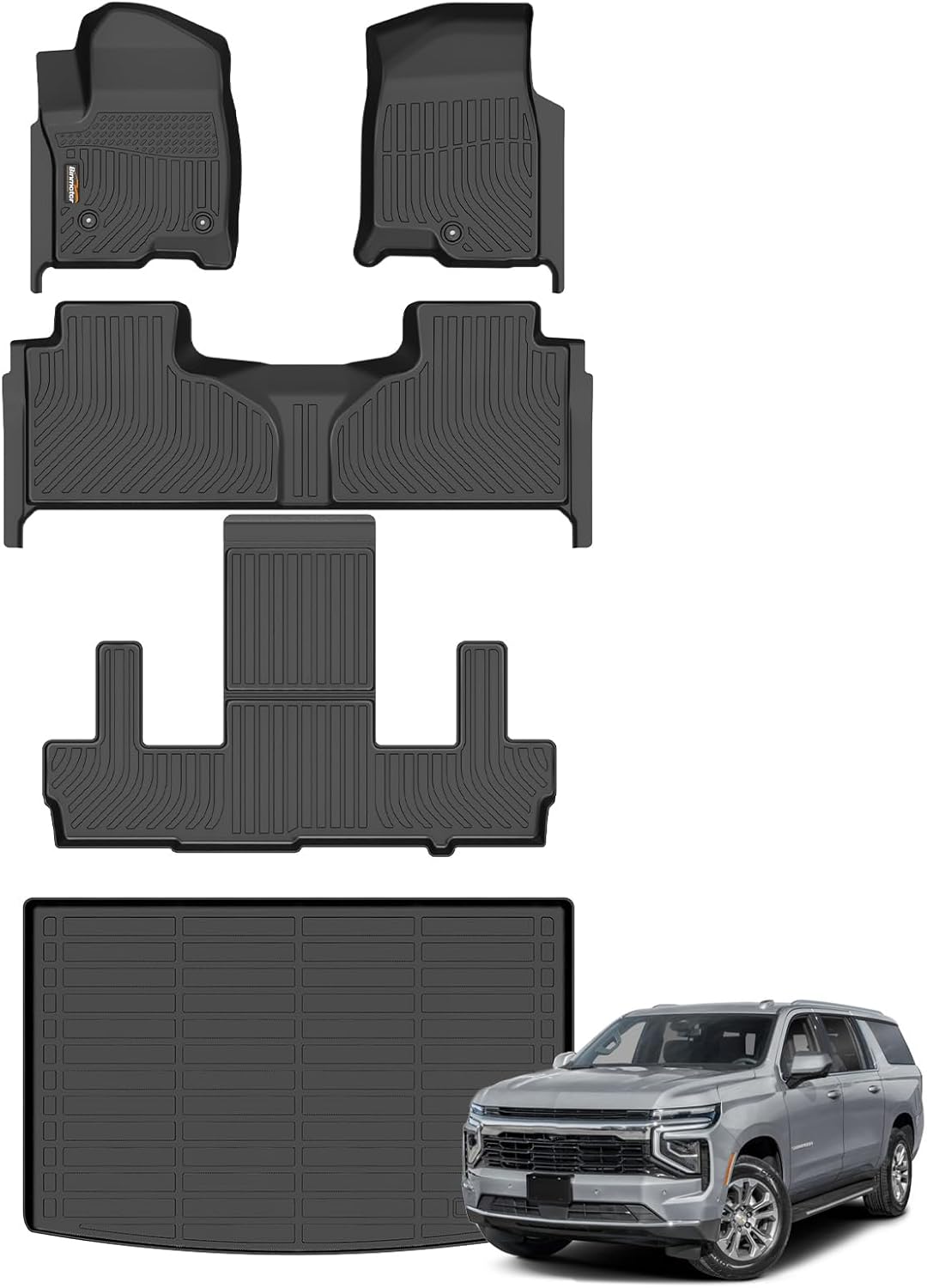Custom Fit All Weather Floor Mats for GMC Yukon XL 2021-2025