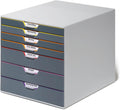 Durable Varicolor 7 Drawer Unit - Color Coded Desktop Filing