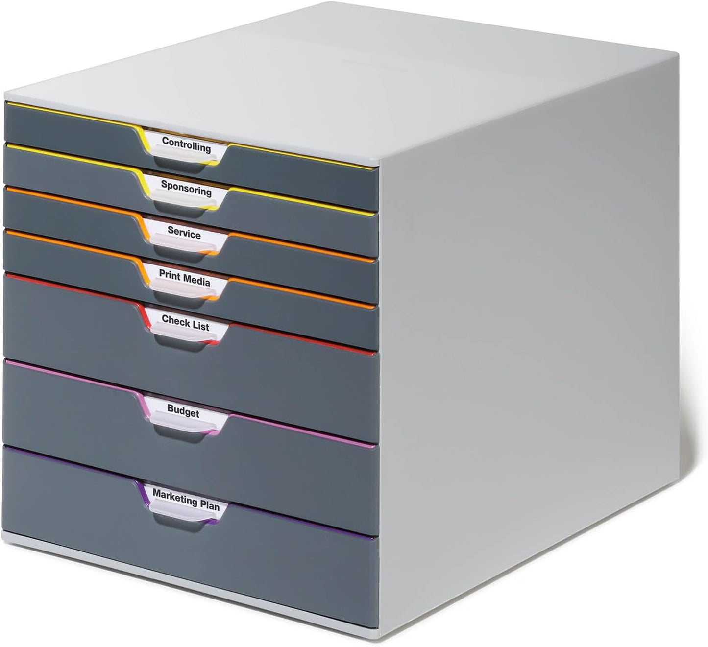 Durable Varicolor 7 Drawer Unit for Organized Desktop Storage