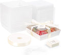7 x 7 x 2.6 in Large Charcuterie Boxes with Clear Lids - Ready to Use