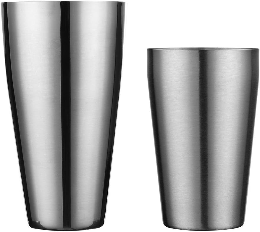 QLL Boston Shaker Set - Professional Stainless Steel, 20oz & 28oz Shaker Tins