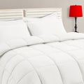 TAIMIT Ivory King Comforter Set - 7 Piece Bed in a Bag for All Seasons