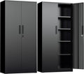 Metal Storage Cabinet with Lock 72in Tall Lockable Steel Cabinet