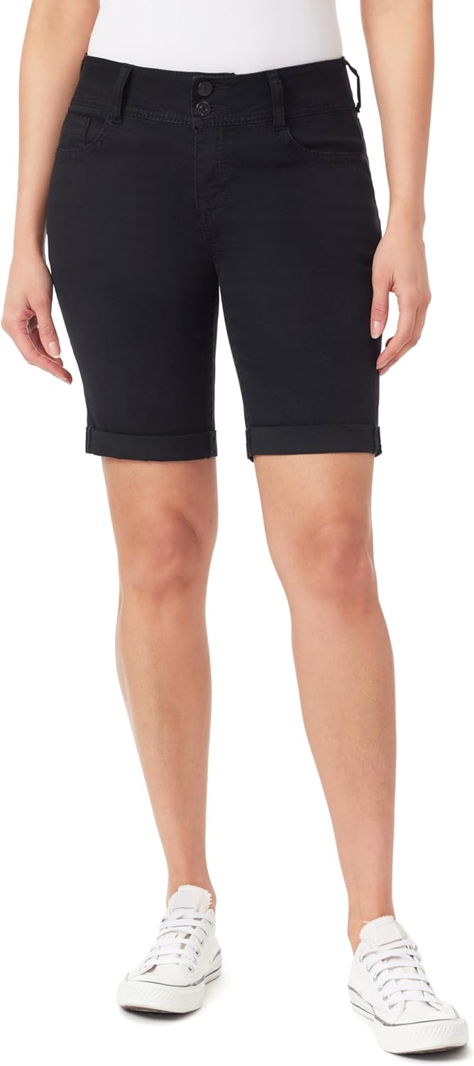 WallFlower Womens Luscious Curvy Mid-Rise Denim Shorts for All