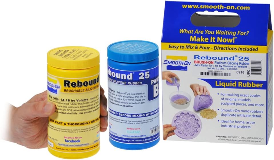 Smooth-On Rebound 25 Brushable Silicone Rubber for Mold Making