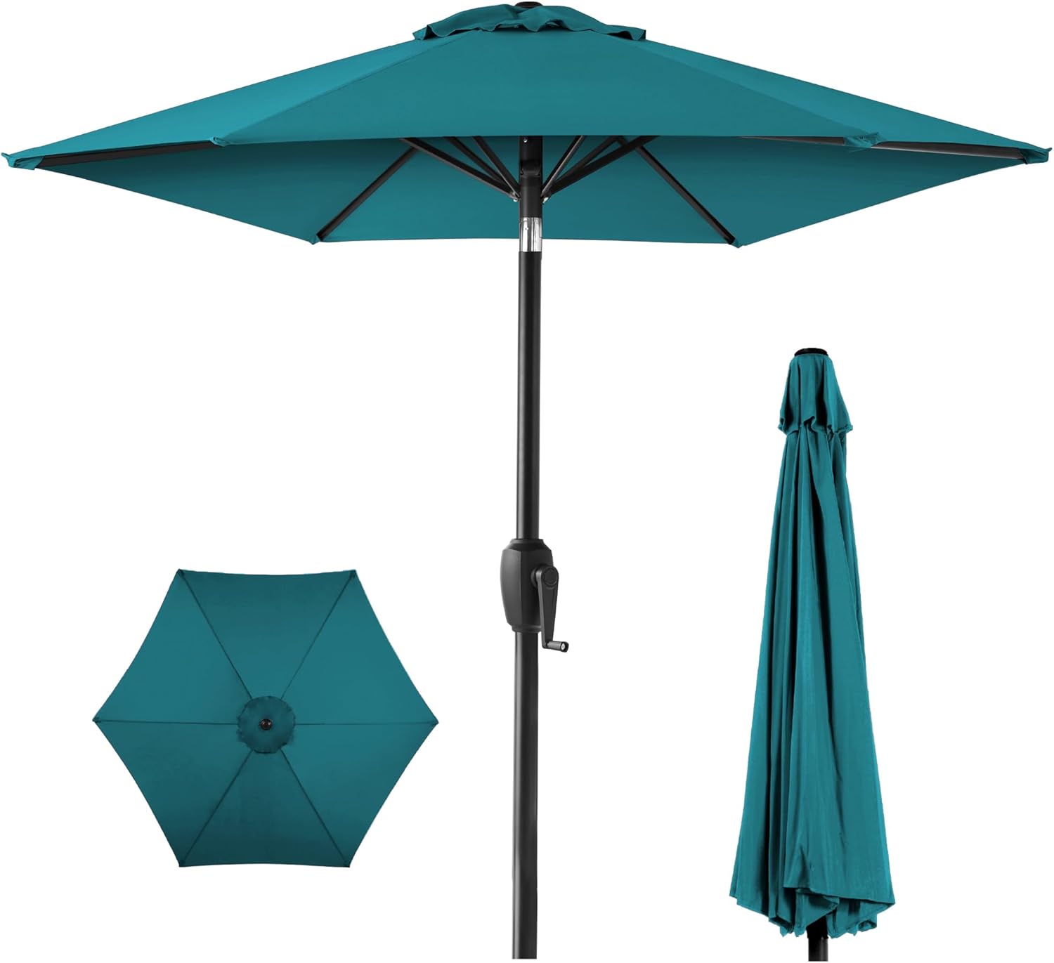 7.5ft Heavy-Duty Round Outdoor Market Table Umbrella for Patio