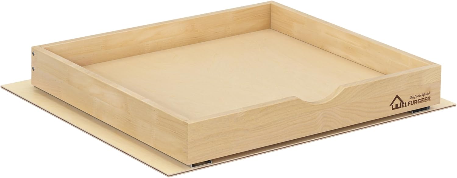 WelFurGeer Soft Close Pull Out Drawers for Kitchen Cabinets