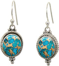 925 Sterling Silver Dangle Drop Earrings - December Blue Gemstone