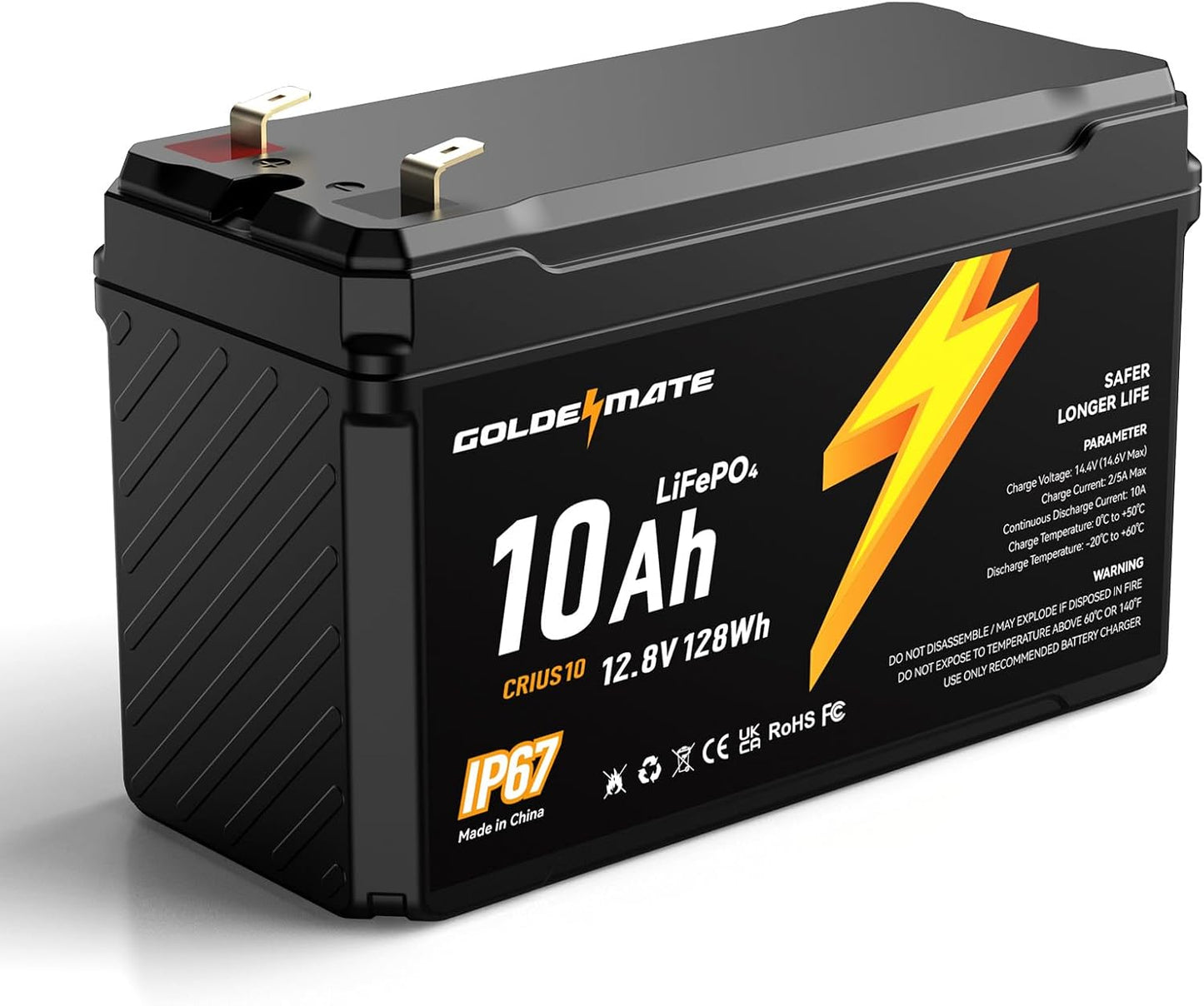 12V 10Ah LiFePO4 Lithium Battery for Power Wheels and More