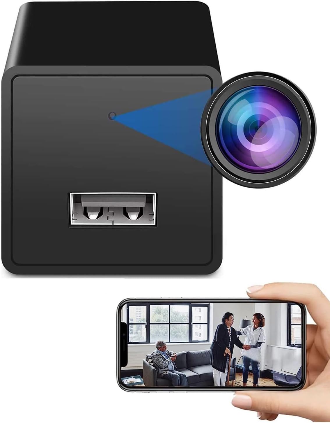 Keslom Smart Spy Charger Camera - 1080P Motion Detection