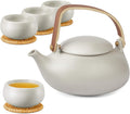 Vintage Japanese Teapot Set 27oz Ceramic Teapot with Infuser - Matte