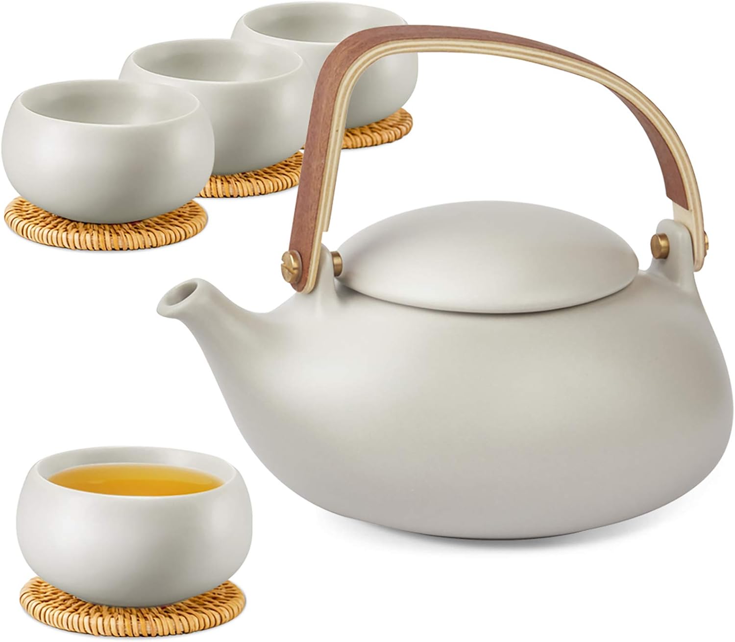Vintage Japanese Tea Set with Infuser and Elegant Design